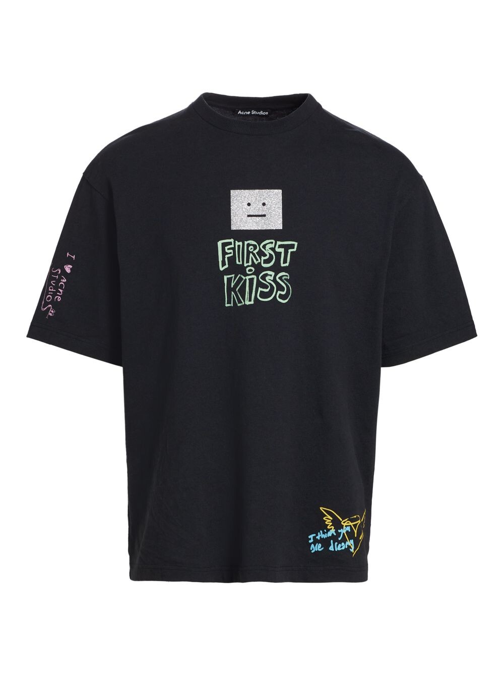 

Рубашка с логотипом Exford Scribble Acne Studios, черный