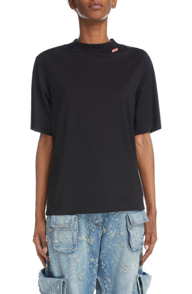 

Футболка Ensco Pink Label из органического хлопка ACNE STUDIOS, черный