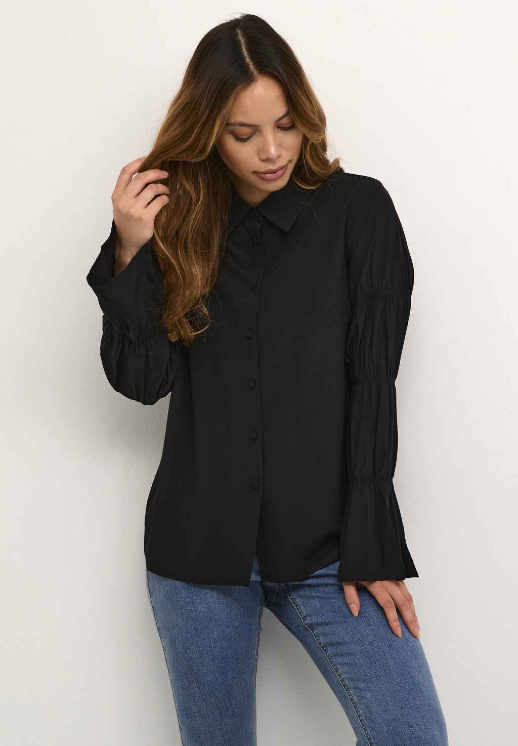 Блузка-рубашка ELASTIC Culture, цвет black