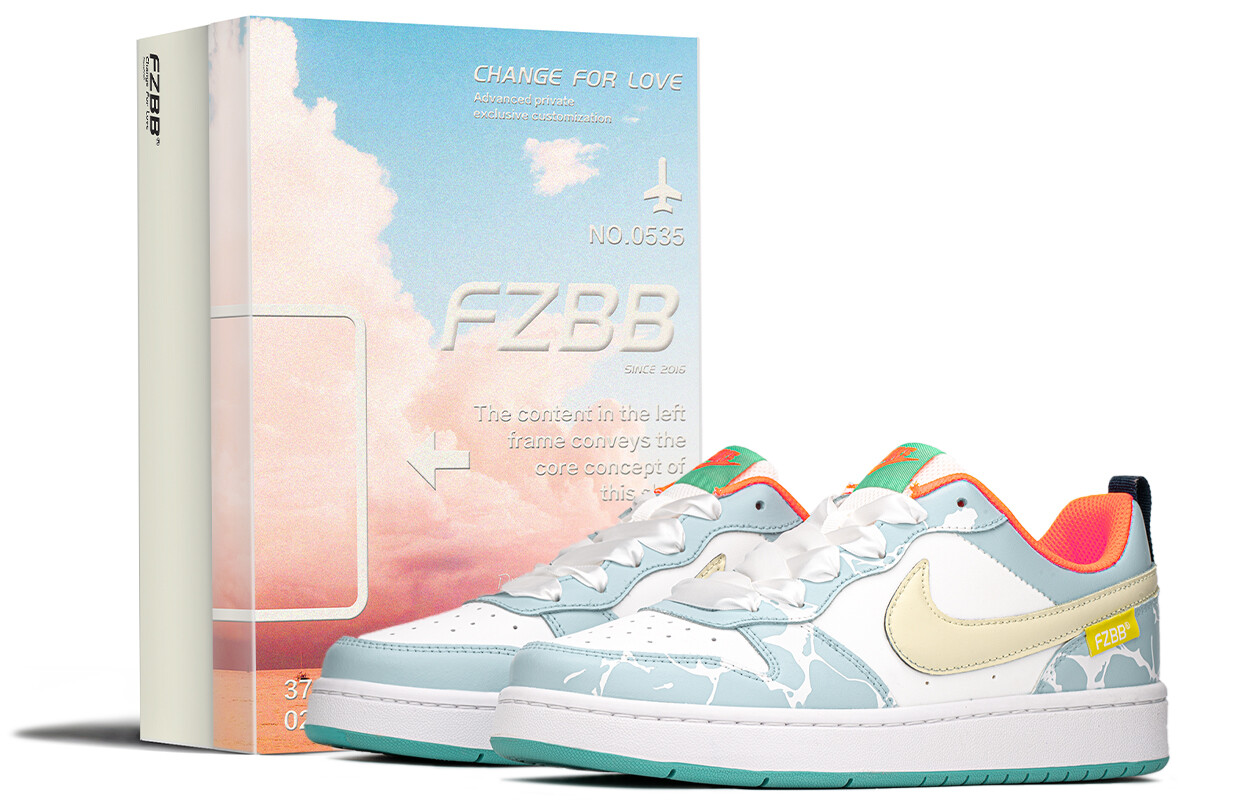 

Кроссовки Nike Skateboarding Shoes Women's Low-top White/blue, синий/белый