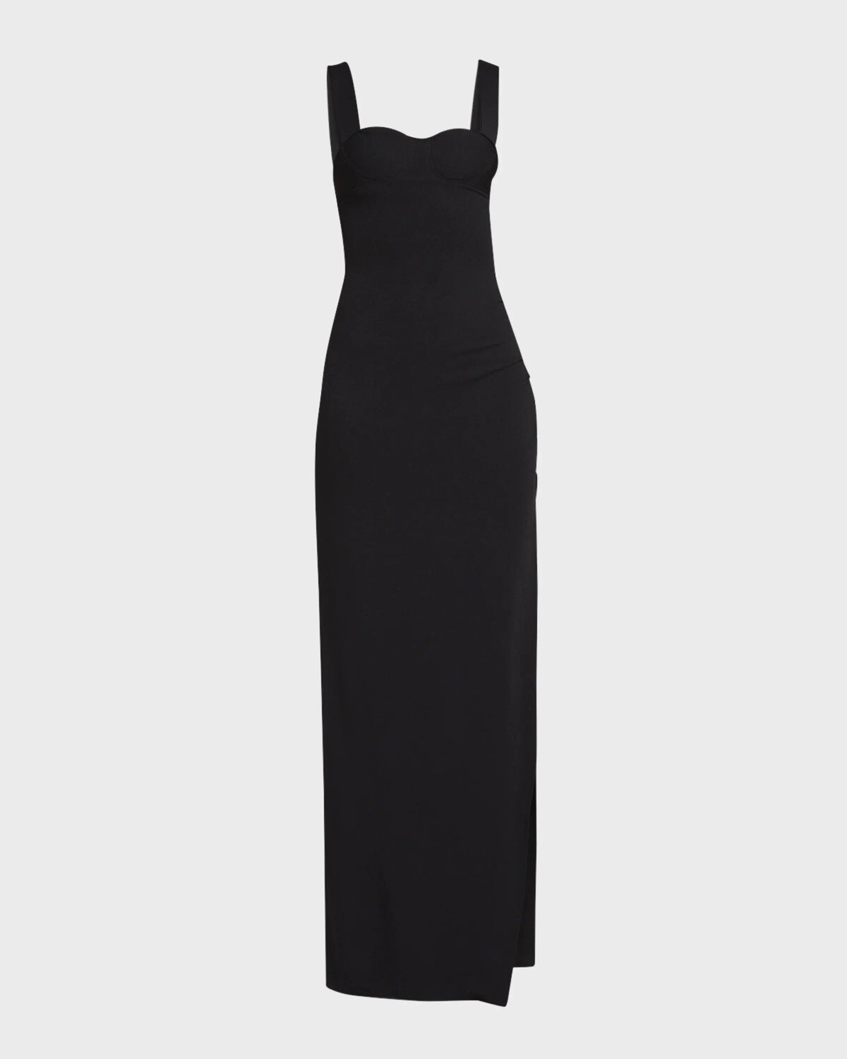 

Корсетное платье из эластичной вискозы с бретелями Tom Ford, черный