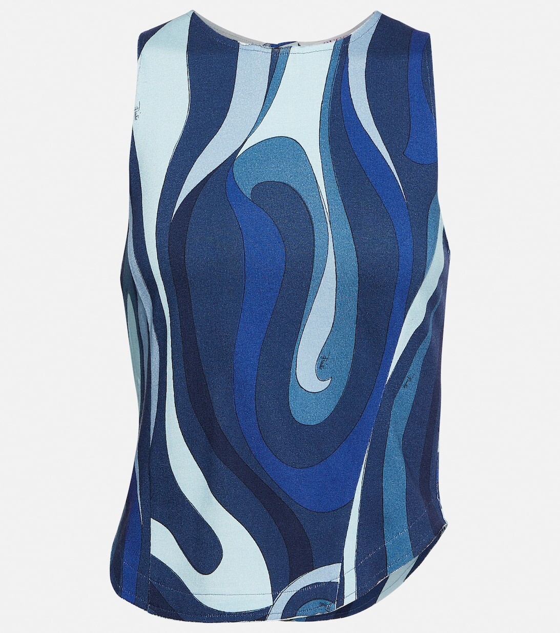 

Джинсовый топ с принтом PUCCI, синий