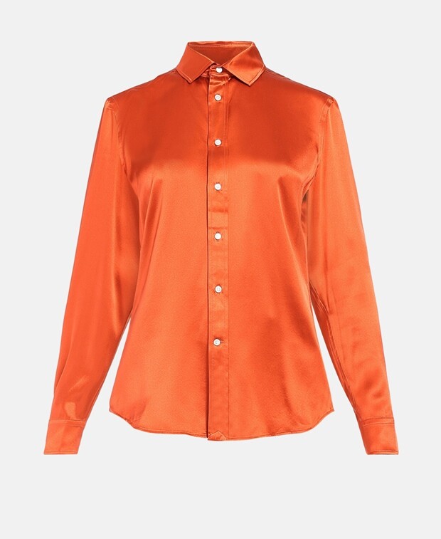 

Шелковая блузка Polo Ralph Lauren, цвет Pumpkin Orange