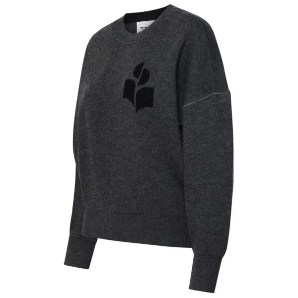 

Свитер gray wool blend 'atlee' sweater Etoile Isabel Marant, серый