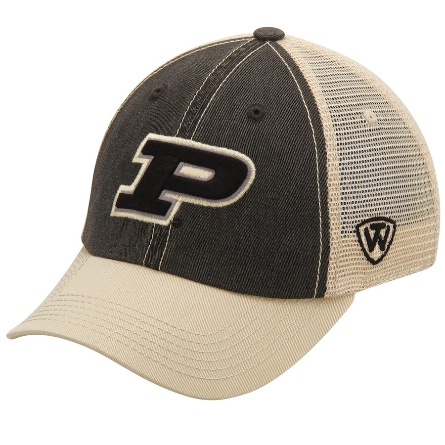 

Бейсболка Top of the World Purdue Boilermakers, черный