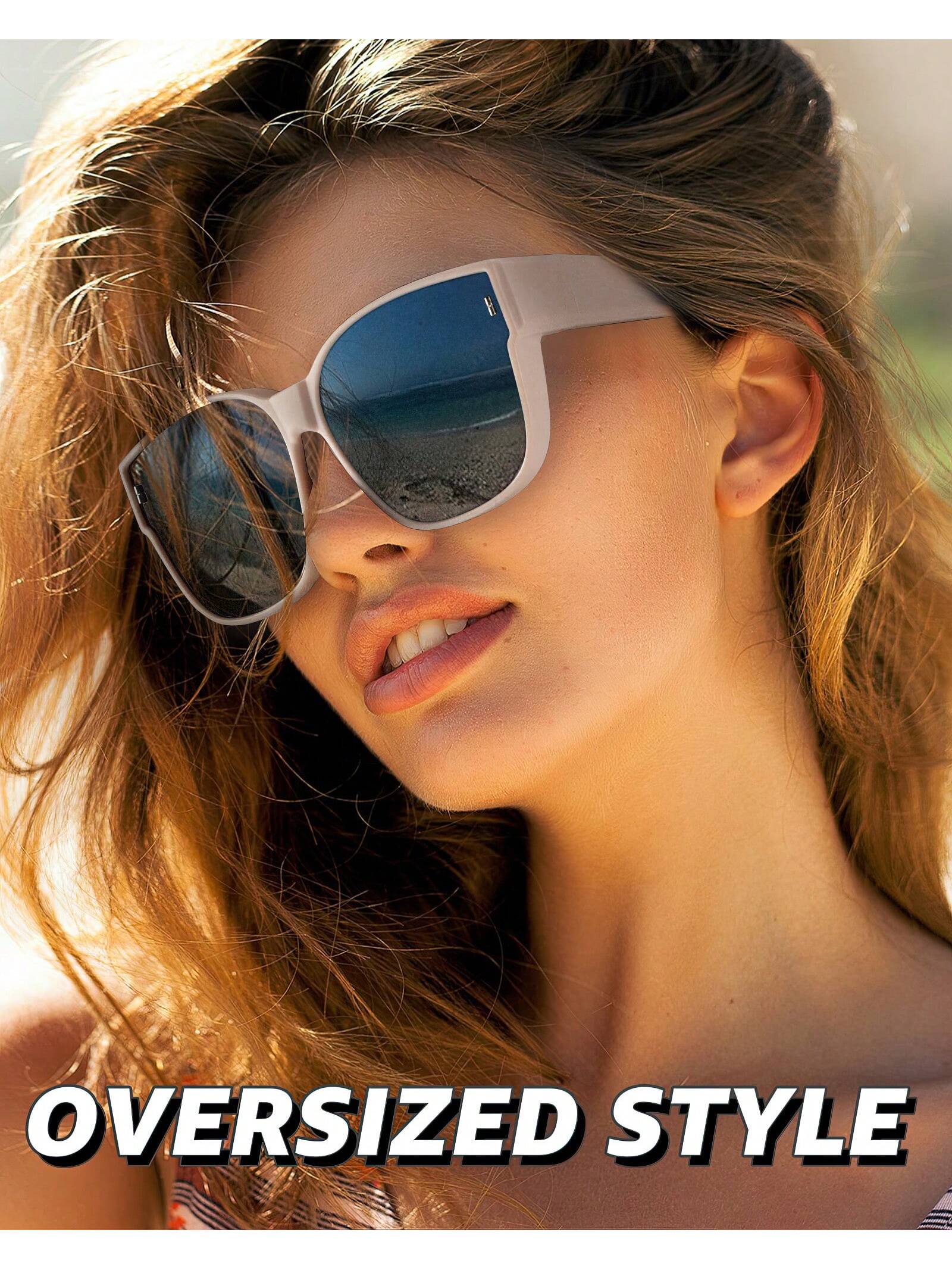 LVIOE большие солнцезащитные очки для женщин и мужчин солнцезащитные очки kingseven круглые складные зеркальные поляризационные с защитой от уф серебряный