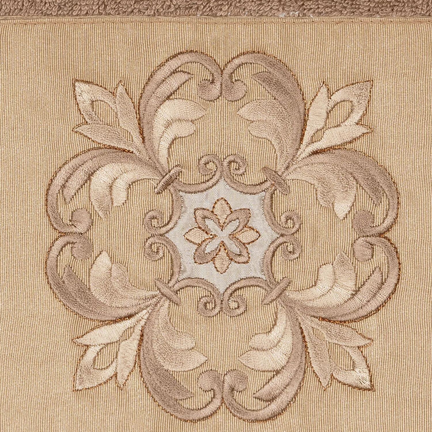 

Linum Home Textiles Турецкий хлопок Alyssa Набор из 2 банных полотенец с украшением, темно-серый