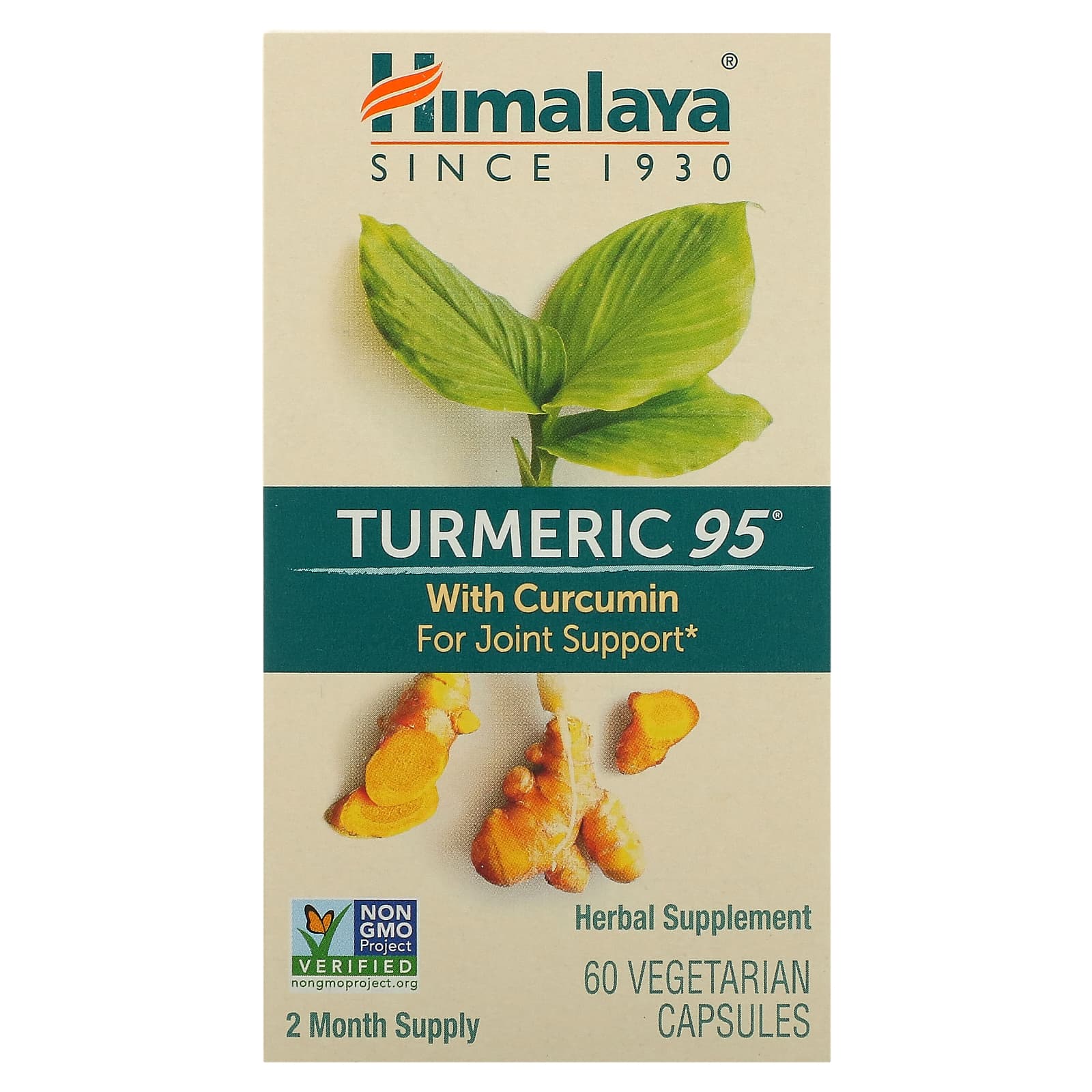 

Turmeric 95 с куркумином, 60 вегетарианских капсул, Himalaya