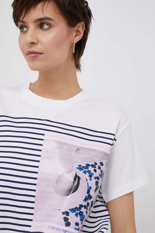 

Хлопковая футболка Emporio Armani, мультиколор