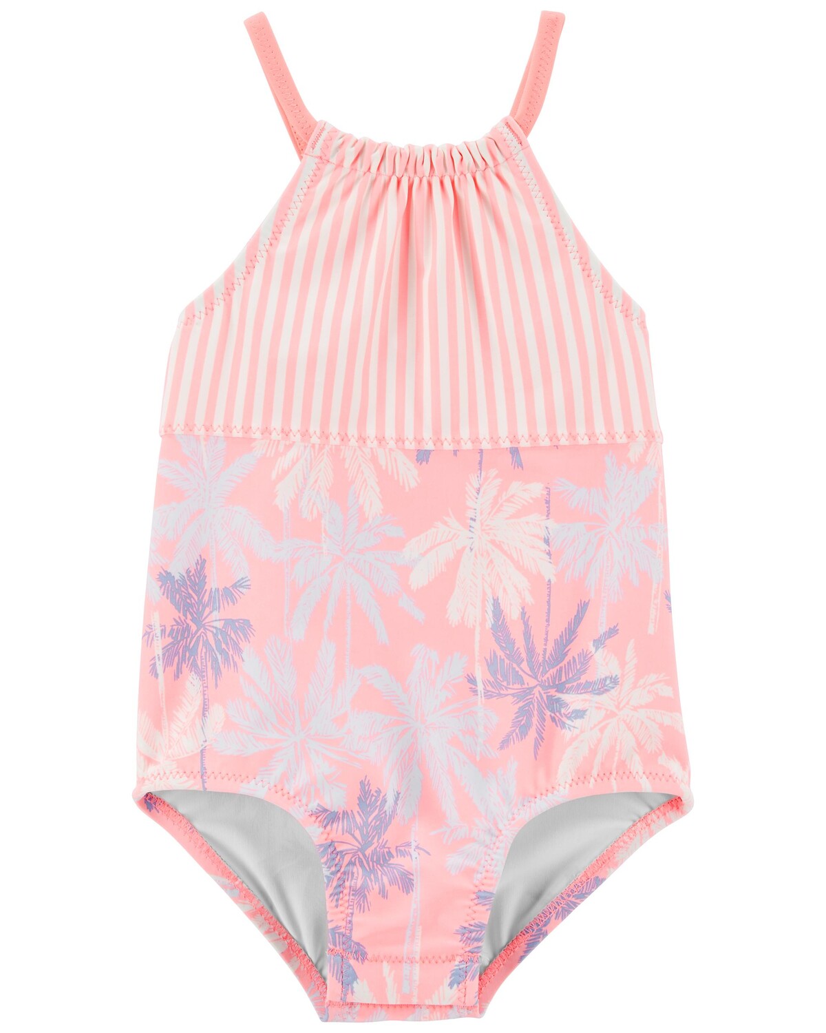 

Слитный купальник Baby Palm and Stripe с комбинированным принтом Carter's, розовый