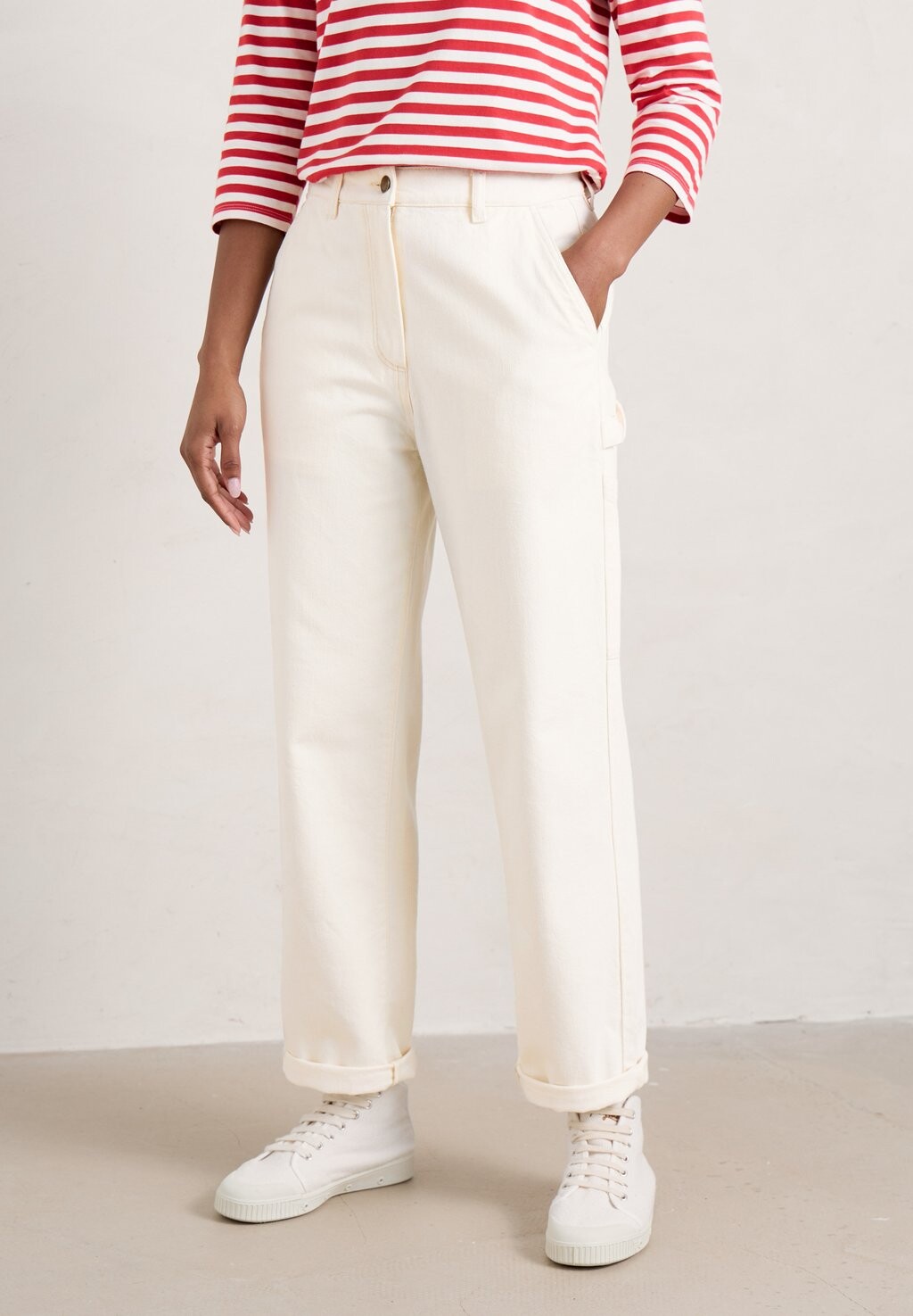 

Брюки Cliff Picnic Straight Leg Seasalt Cornwall, цвет ecru twill slub