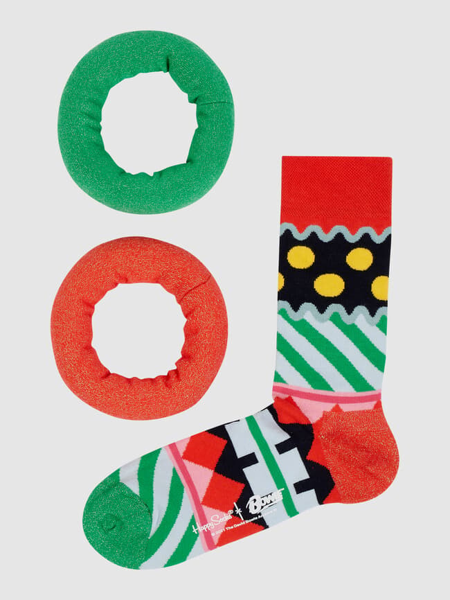 

Носки со сплошным узором Happy Socks, красный