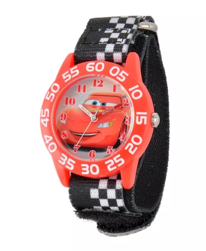 

Красные пластиковые часы Disney Cars для мальчиков Time Teacher ewatchfactory, черный