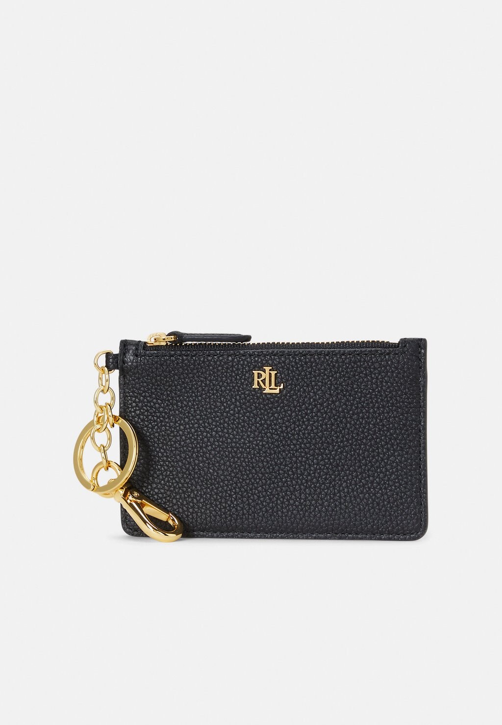 

Кошелек PEBBLED LEATHER ZIP CARD CASE Ralph Lauren, черный