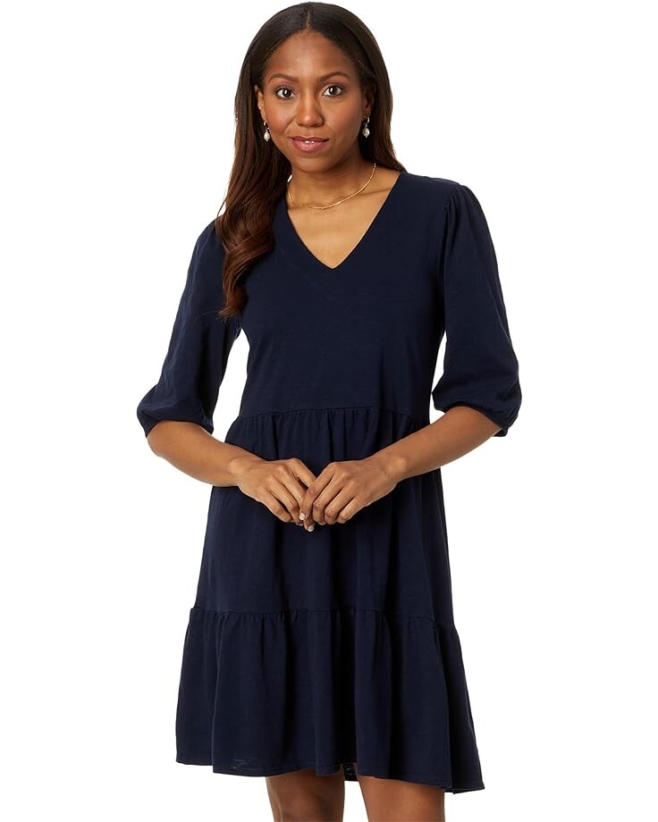 

Платье NIC+ZOE Elbow Sleeve V-Neck, цвет Dark Indigo