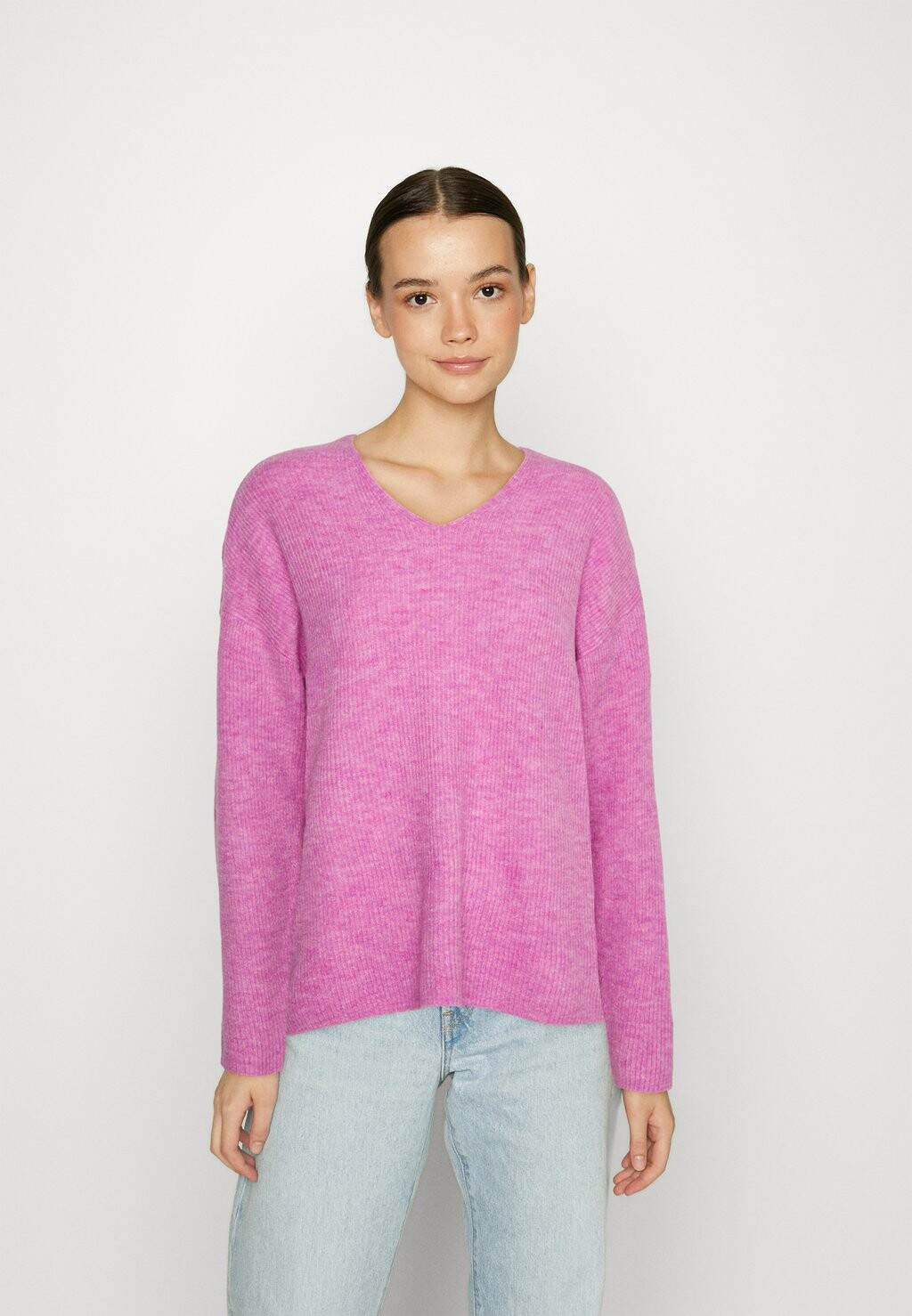 

Свитшот Vero Moda VMCREWLEFILE V-NECK, цвет cyclamen melange