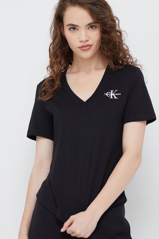 

Хлопковая футболка Calvin Klein Jeans, черный