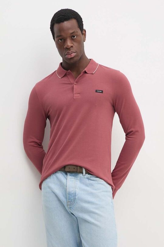 

Лонгслив Calvin Klein, розовый