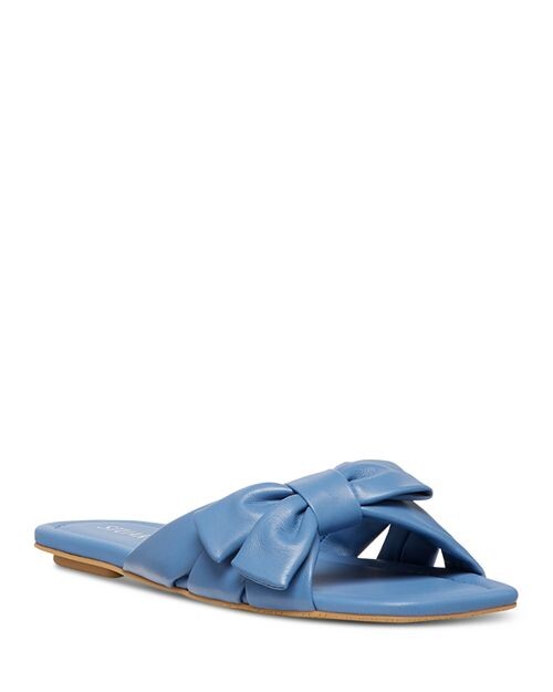 

Женские шлепанцы Sofia без шнуровки с бантом Stuart Weitzman, цвет Blue