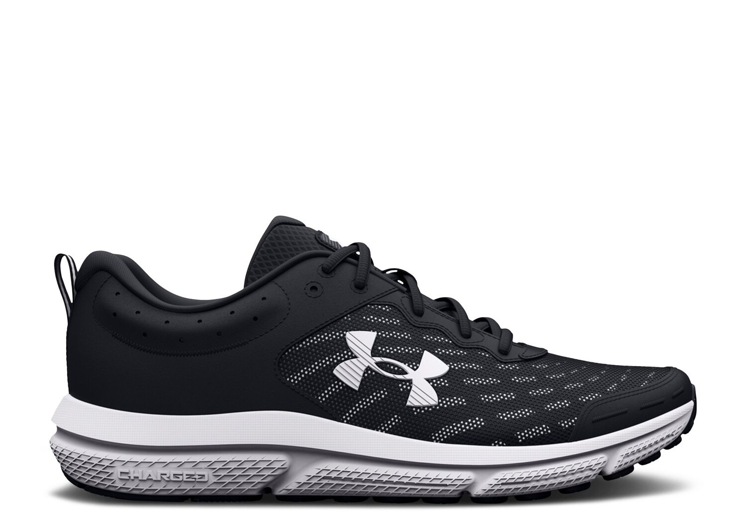 

Кроссовки Under Armour Charged Assert 10 4E Wide 'Black White', черный
