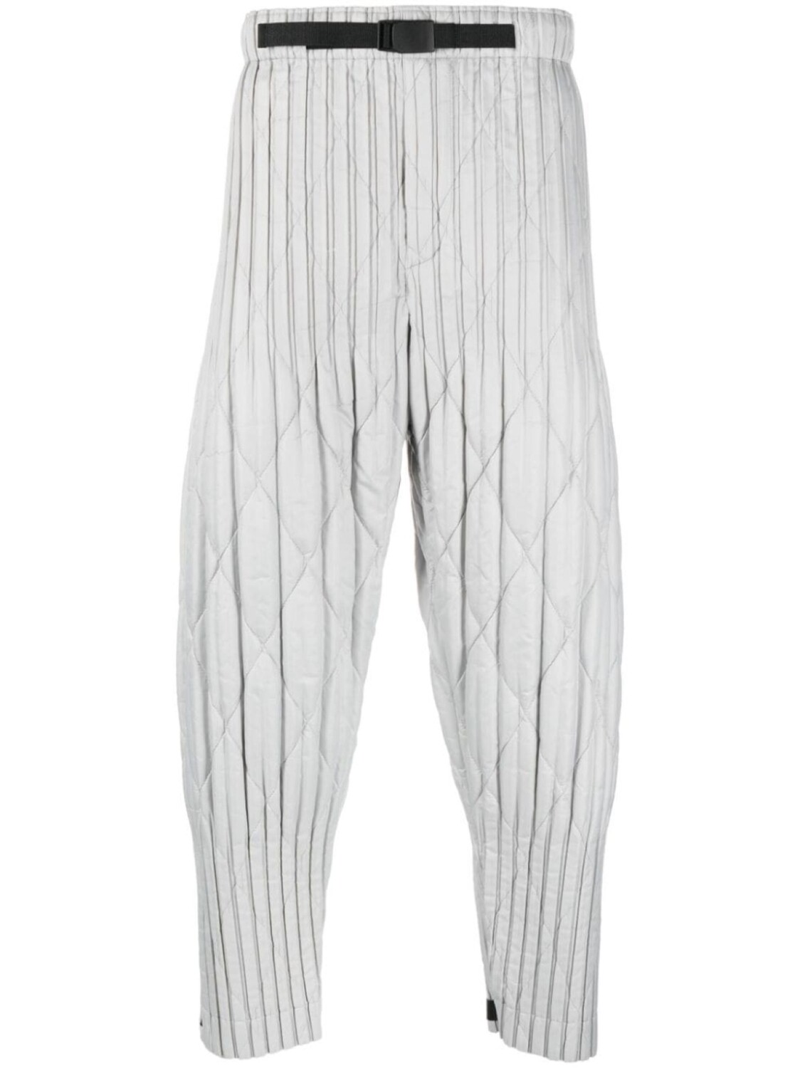 

Homme Plissé Issey Miyake брюки с кулиской и узором, серый