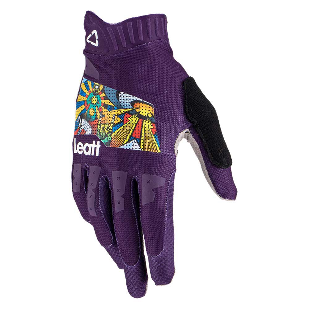 Длинные перчатки Leatt MTB 2.0 X-Flow, фиолетовый 2 5 контрастные перчатки x flow для мотокросса leatt белый фиолетовый