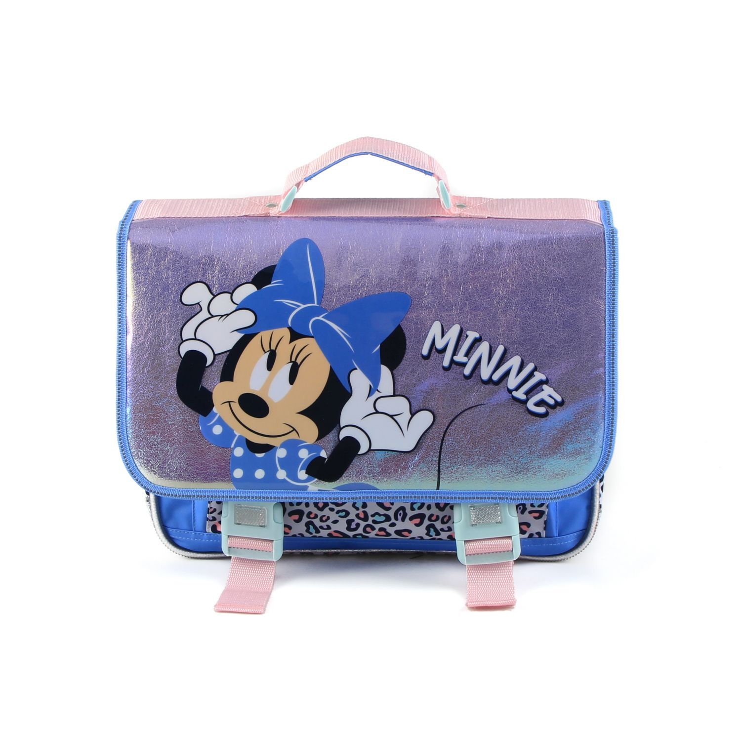 Рюкзак Disney Minnie Mouse Minnie Maus Leopard Schul Blaue Schleife 41cm, синий домик для животных disney minnie 500 400 400мм 50см