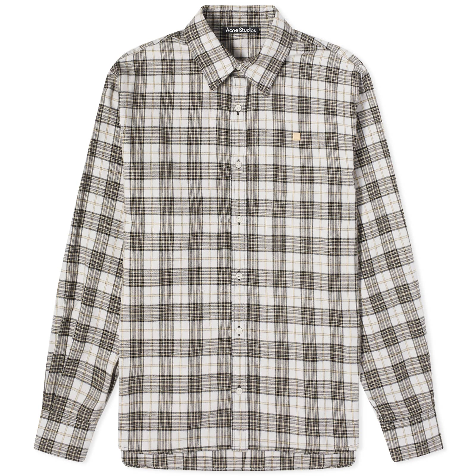 Рубашка Acne Studios Sarlie Dry Flannel Check, цвет White & Black рубашка aape check flannel цвет black brown