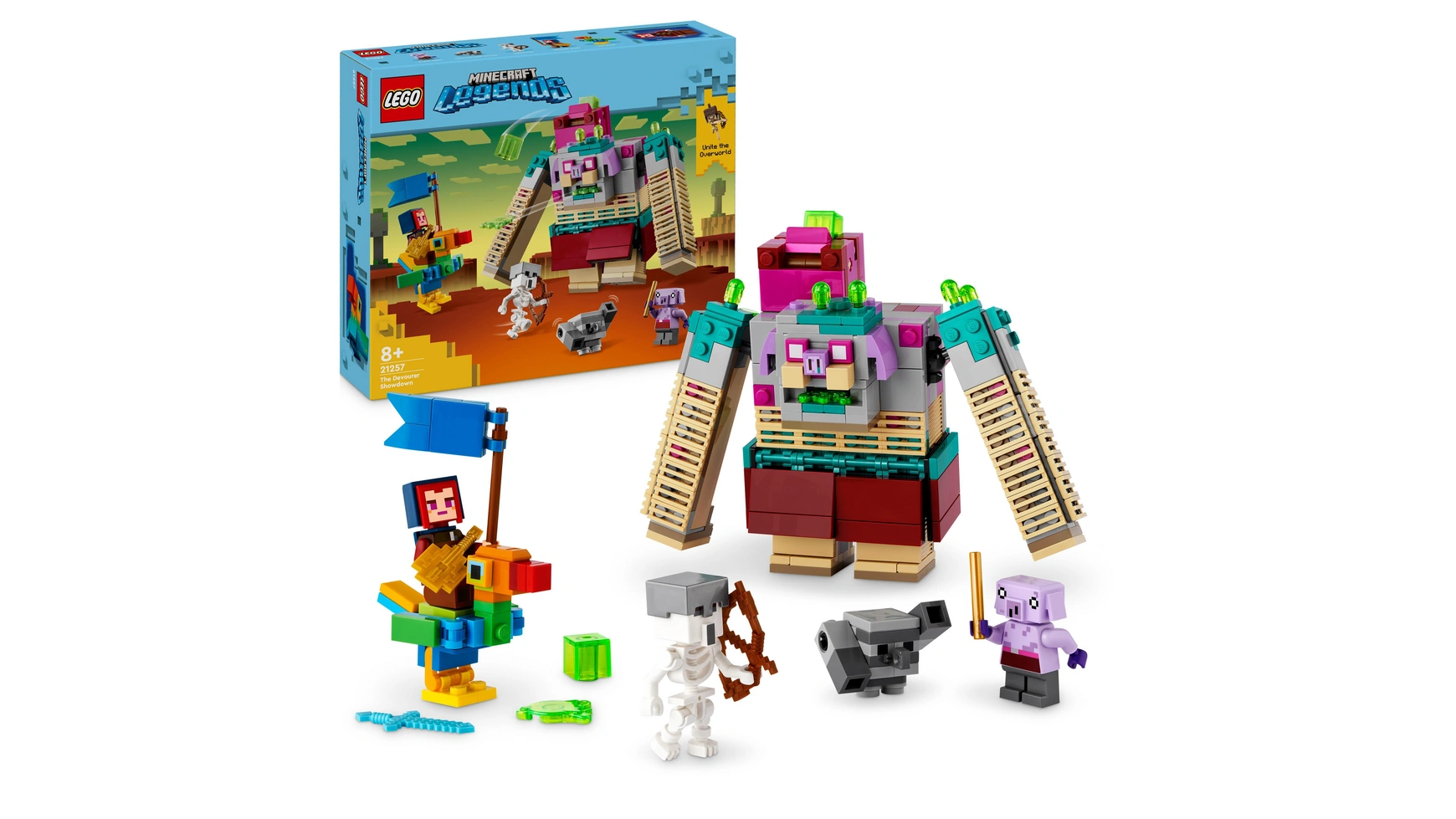 Lego Minecraft Legends Разборка с Пожирателем, игрушка-боевик lego minecraft набор дом лягушки игрушечный домик с фигурками