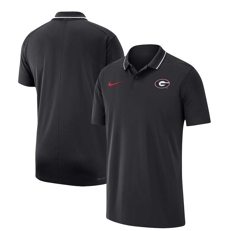 

Поло с коротким рукавом Nike Georgia Bulldogs, черный