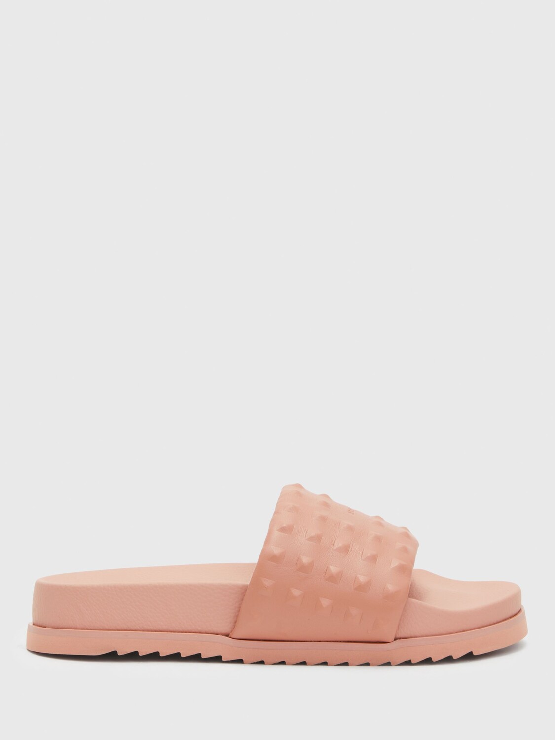 

AllSaints Shay Кожаные шлепанцы с шипами, розовые