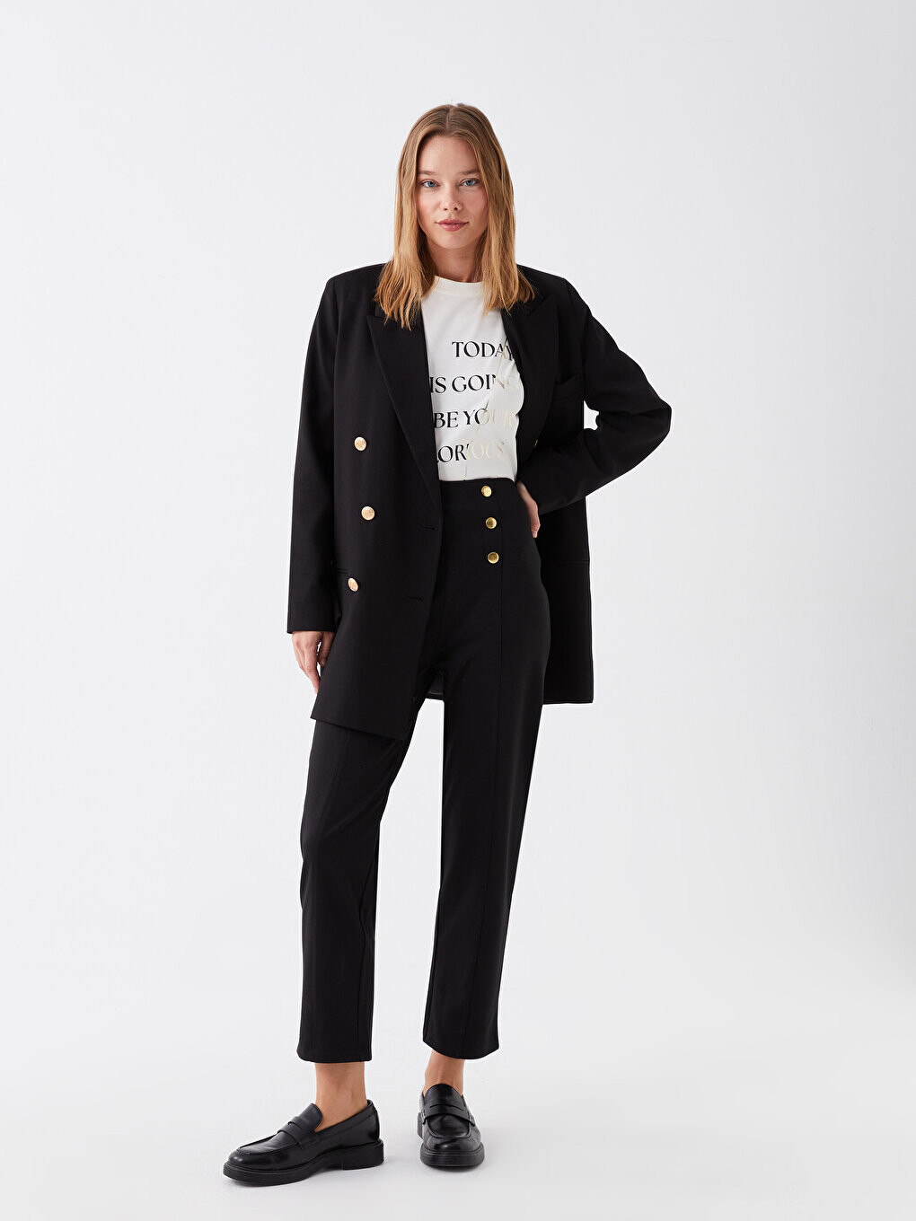 

Женские прямые брюки узкого кроя LCW Modest