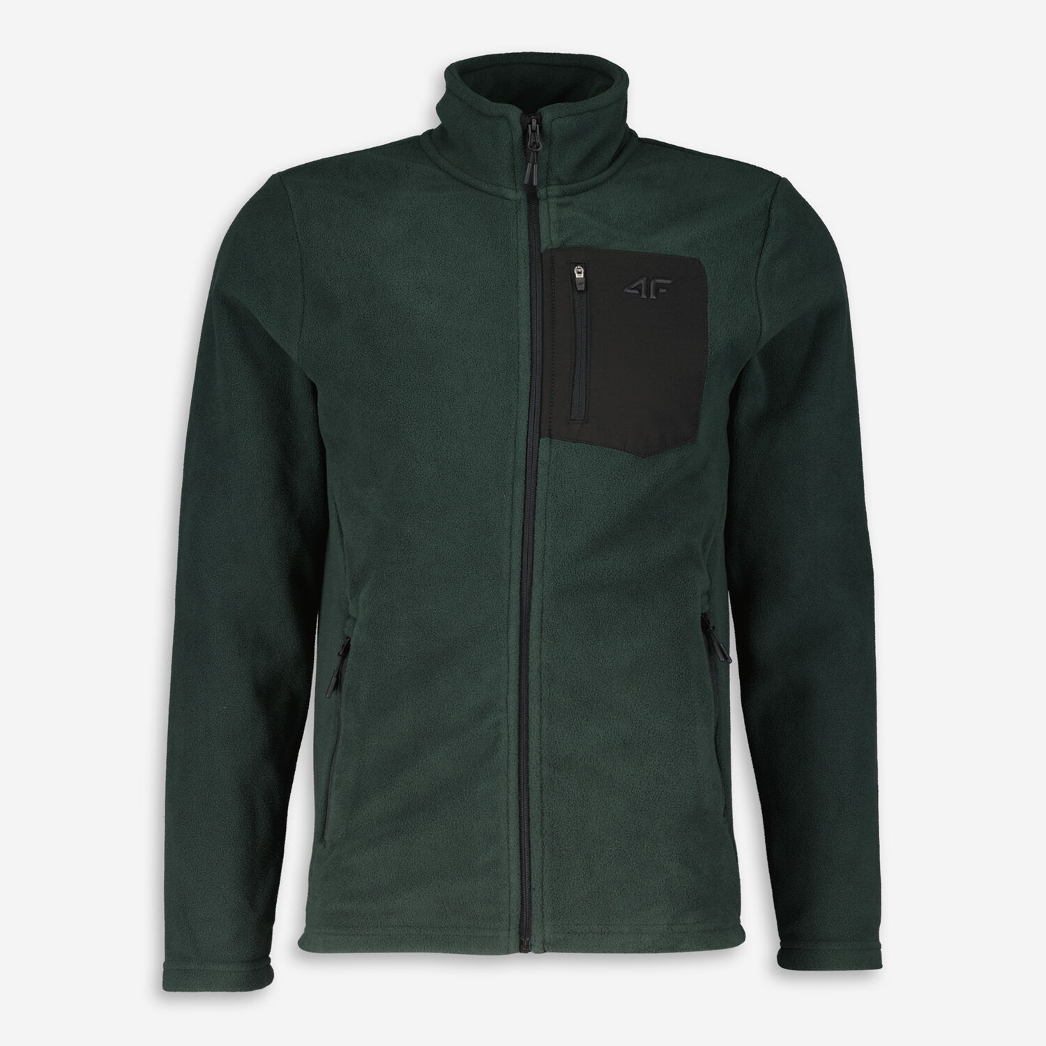 Темно-зеленая флисовая куртка с логотипом 4F
