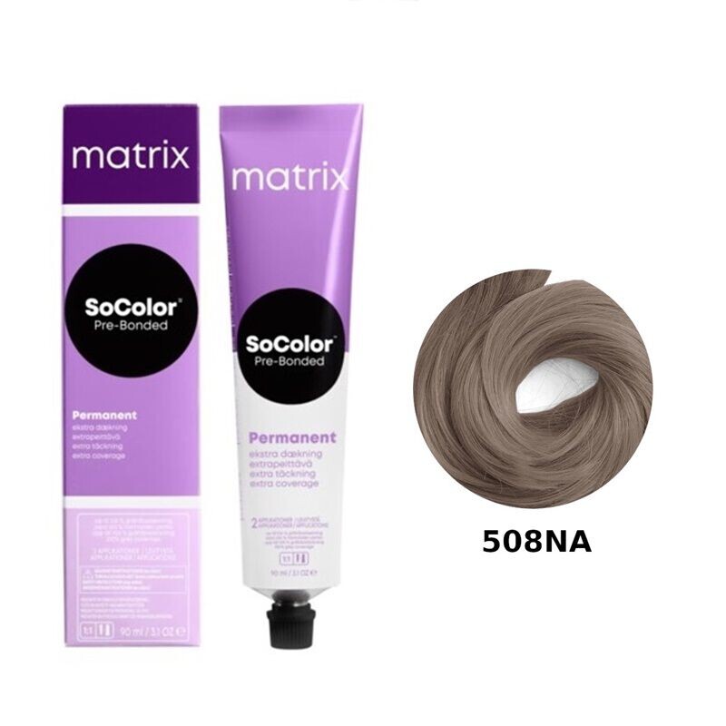 

Стойкая краска для волос 508на Matrix Socolor Pre-Bonded Extra Coverage, 90 мл