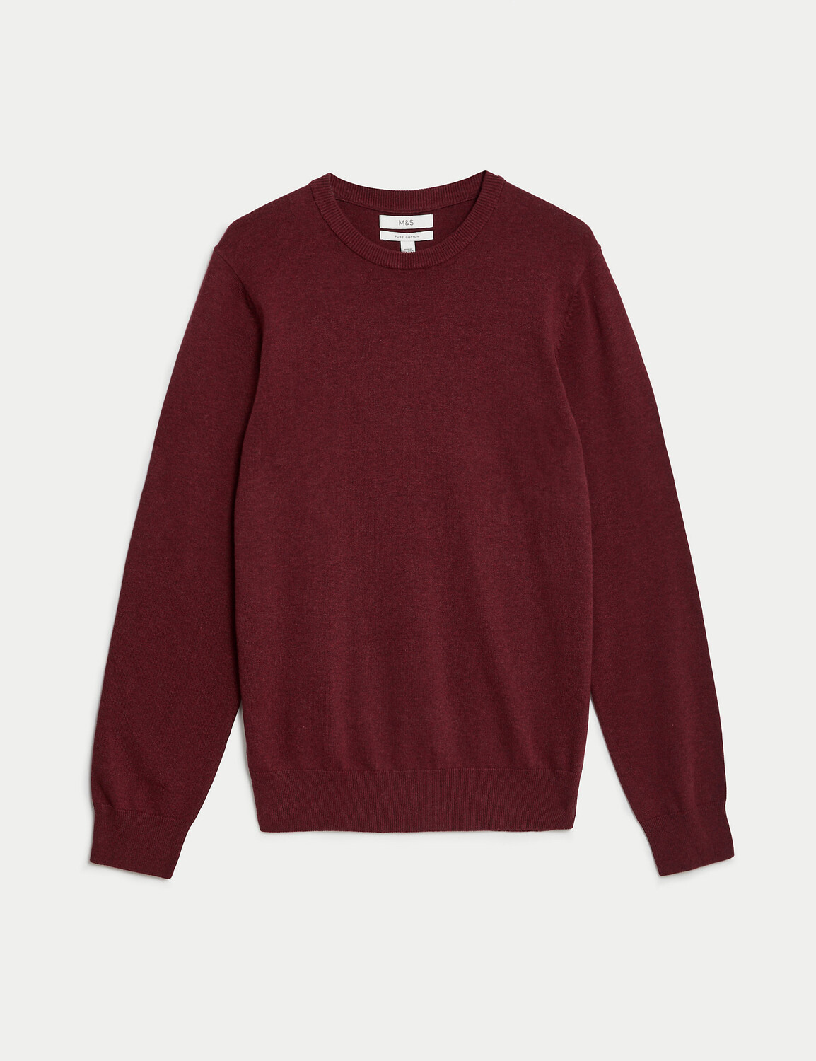 

Джемпер из чистого хлопка с круглым вырезом Marks & Spencer