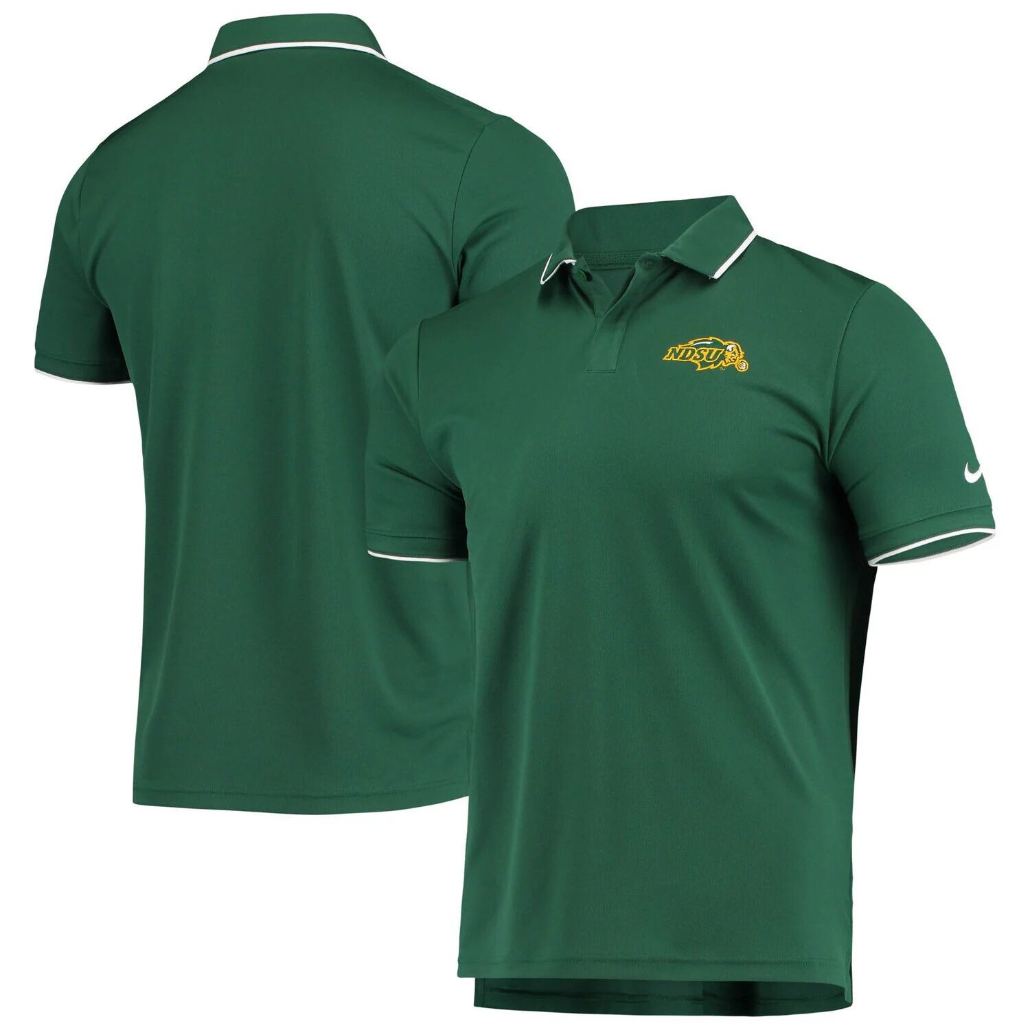 

Мужская футболка-поло Nike Green NDSU Bison 2021 Sideline Ultraviolet Performance