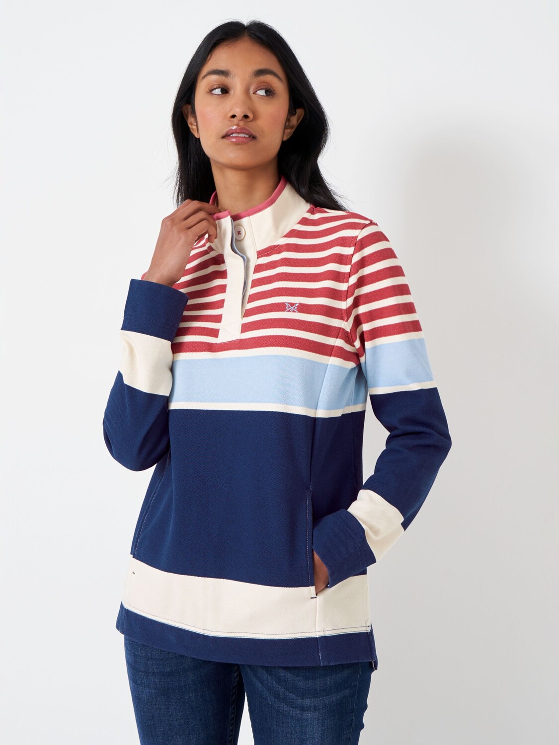 

Толстовка Crew Clothing Padstow Pique, разноцветная