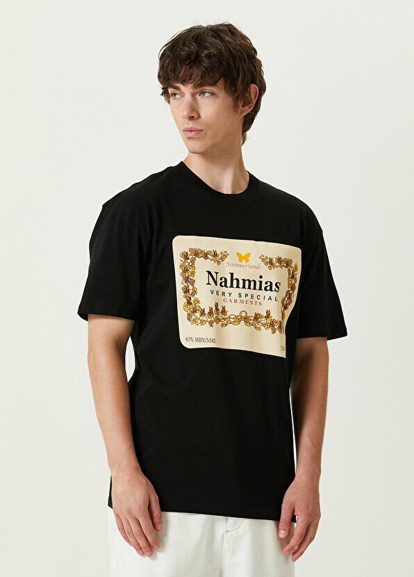 

Черная футболка с логотипом Nahmias, Черный