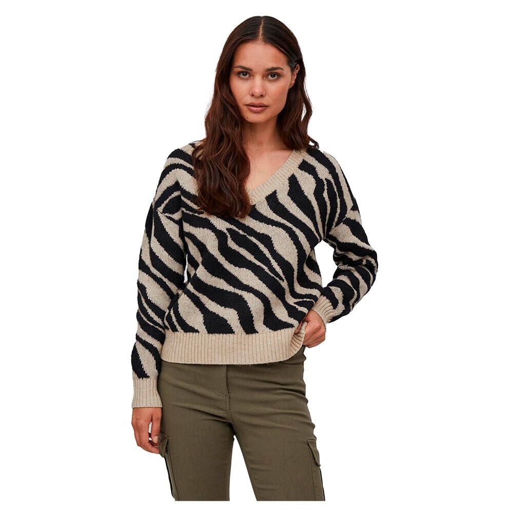 

Свитер Vila Ril Feami Mix V Neck, коричневый