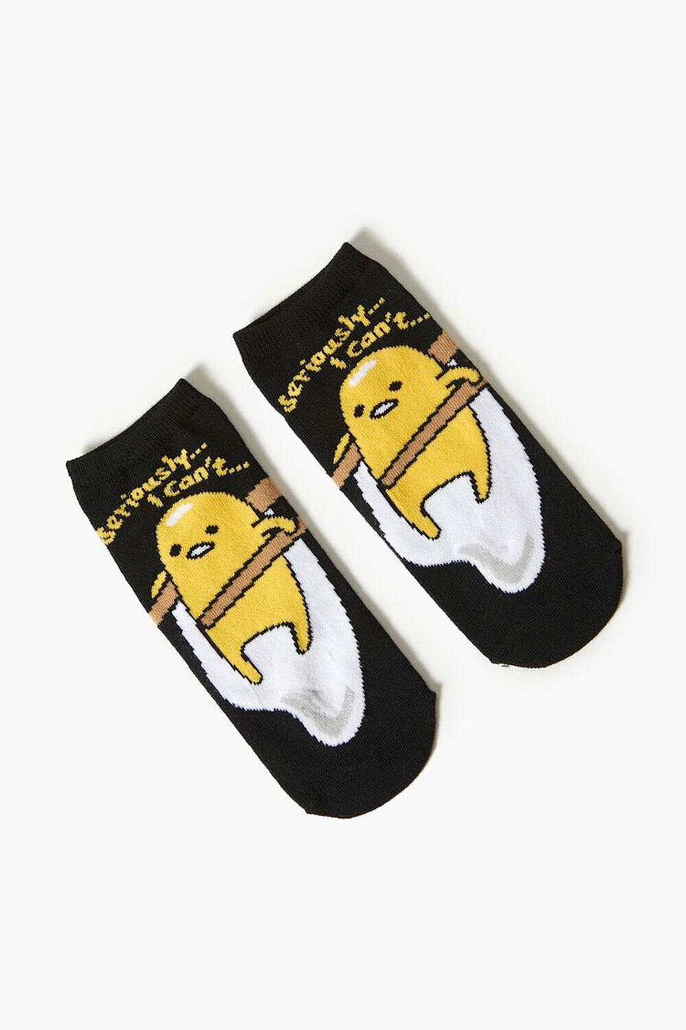 

Носки до щиколотки с графическим рисунком Gudetama Forever 21, черный