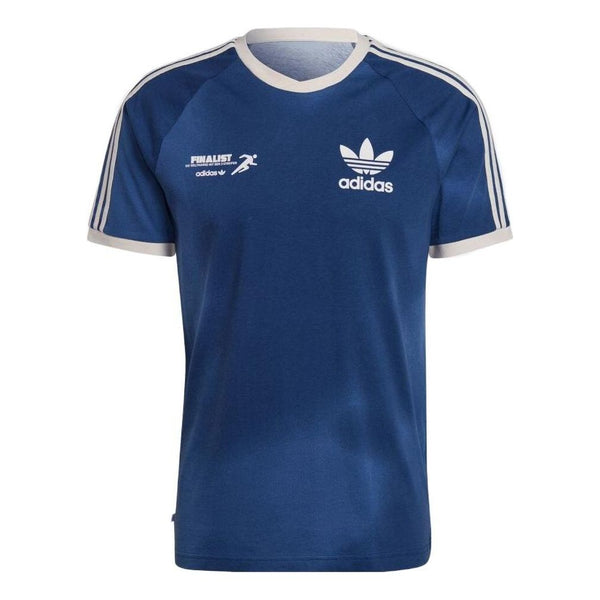 Футболка Men's adidas originals SS22 Stripe Logo Tie Dye Short Sleeve Blue T-Shirt, мультиколор