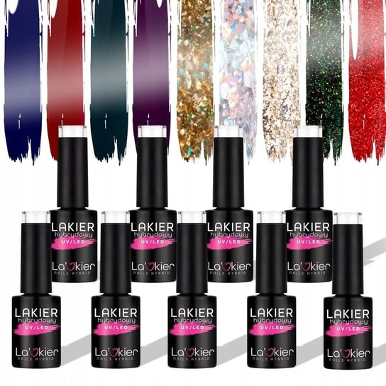 

Лак Winterglow Коллекция из 9 цветных гибридных лаков, La'kier