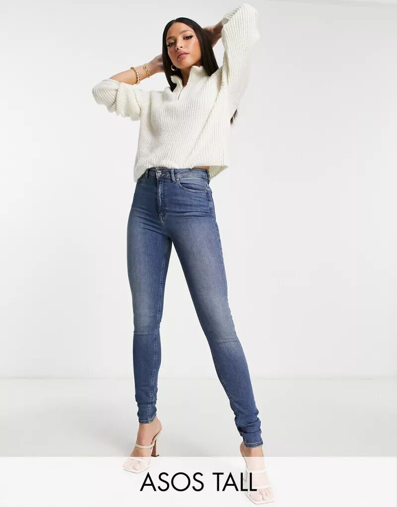 

Настоящие синие джинсы скинни ASOS DESIGN Tall Ultimate