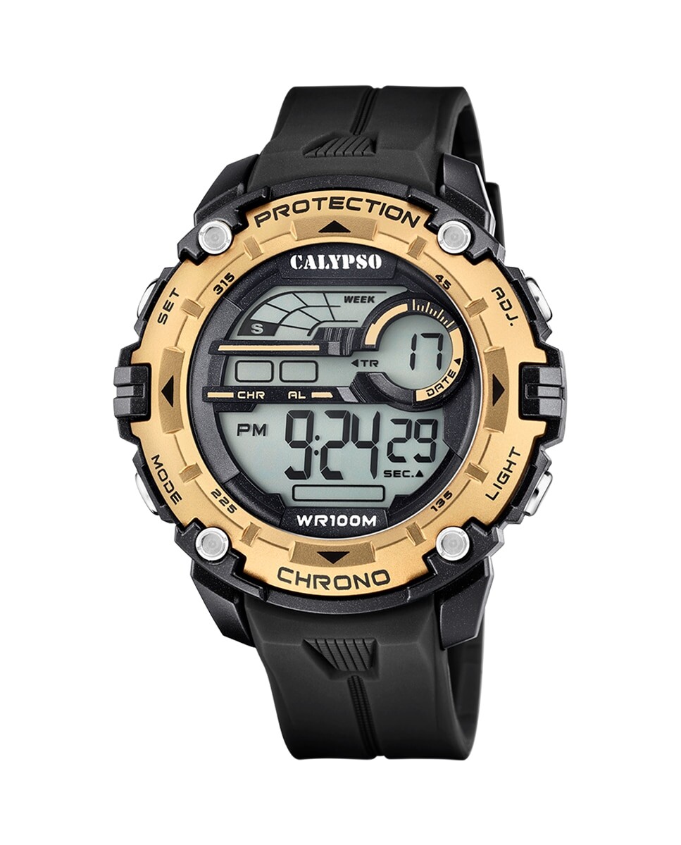 

K5819/3 Digital For Man черные резиновые мужские часы Calypso, черный