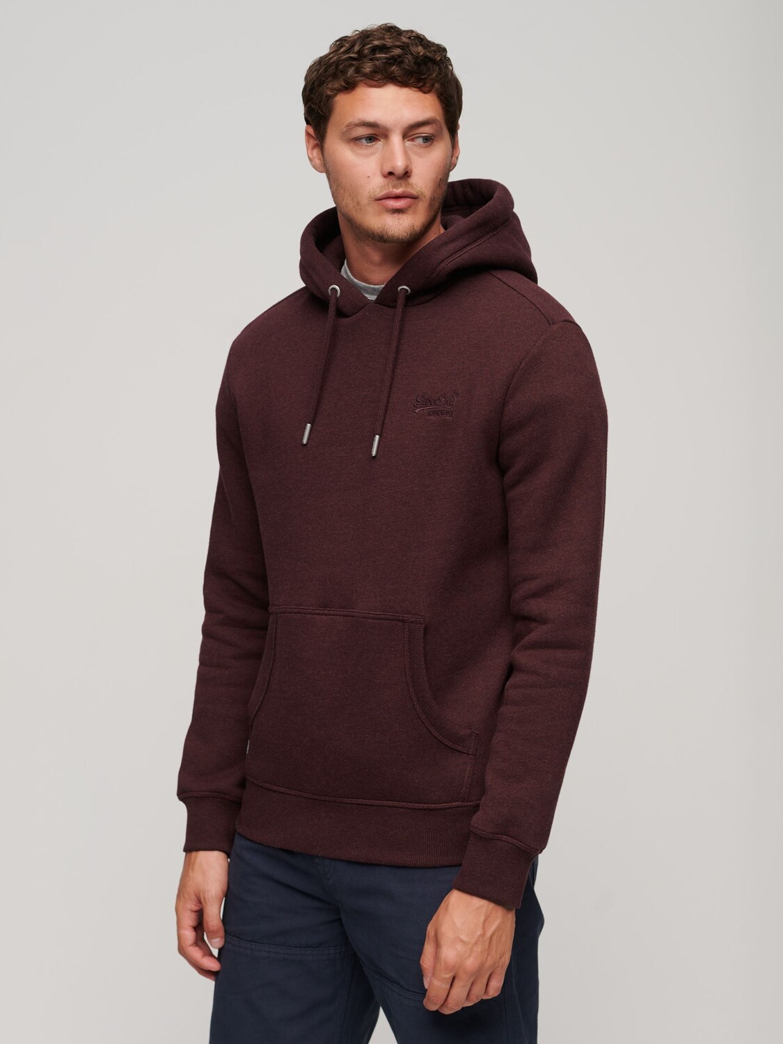 

Толстовка с логотипом Essential Superdry, трек бургундский марль