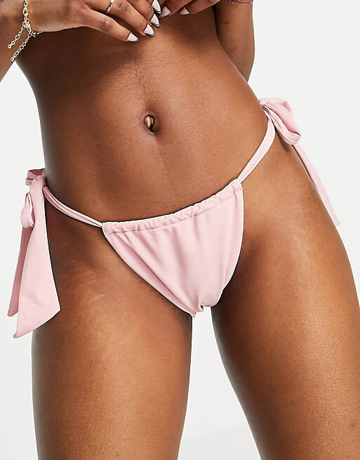 

Розовые плавки бикини с толстой завязкой Missguided