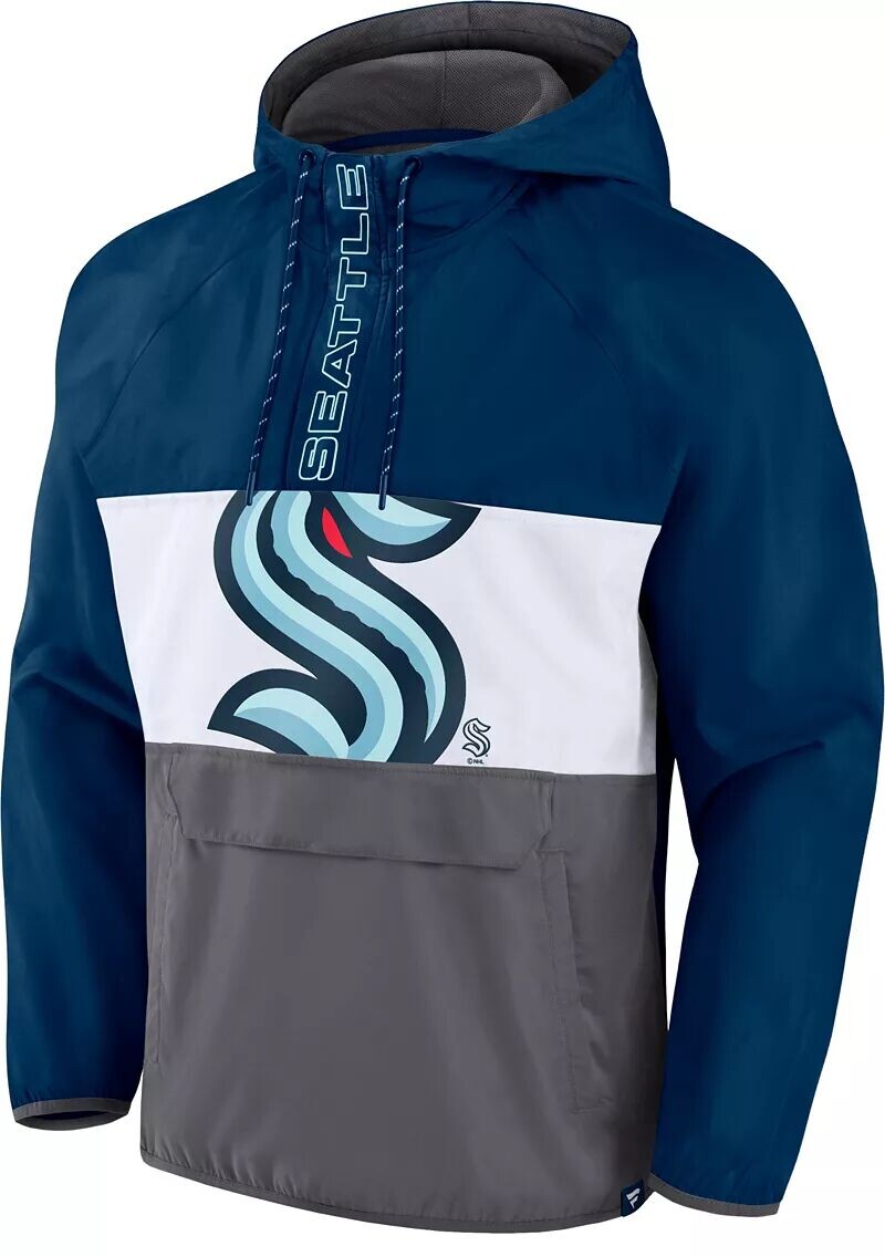 

Темно-синяя пуловерная куртка NHL Seattle Kraken Anorak Anorak