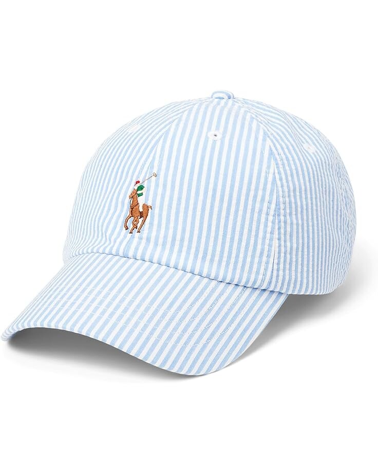 

Кепка Polo Ralph Lauren Cotton Seersucker Ball, синий