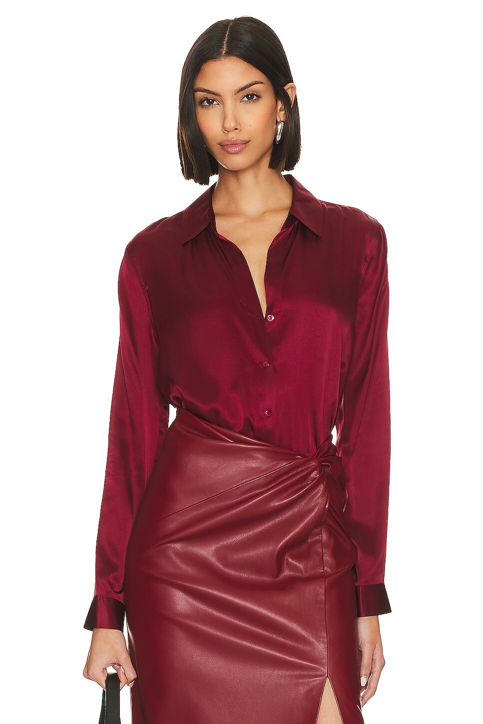 

Блузка L'AGENCE Tyler, цвет Dark Bordeaux