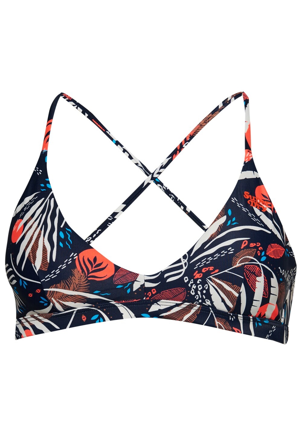 

Треугольный топ бикини Superdry, морской синий